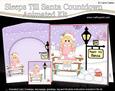 3D Xmas Little Ice Skater Sleeps Till Santa Countdown Card