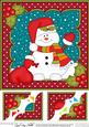 8 x 8 Christmas Snowman Oli's Santa Sack Scalloped Topper