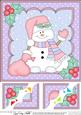 8 x 8 Christmas Snowman Oli's Santa Sack Scalloped Topper