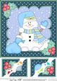 8 x 8 Christmas Snowman Oli's Santa Sack Scalloped Topper