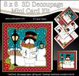 8x8 Christmas Singing Snowman Rio Mini Kit 3D Decoupage