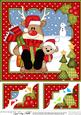 8 x 8 Christmas Sledging Rudolph Scalloped Corner Topper