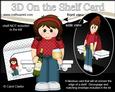 3D on the Shelf Card Kit - Little White Wine Drinker Esme