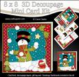 8x8 Christmas Snowman Rio's Snowballs Mini Kit 3D Decoupage