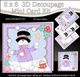 8x8 Christmas Snowman Rio's Snowballs Mini Kit 3D Decoupage
