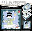 8x8 Christmas Snowman Rio's Snowballs Mini Kit 3D Decoupage