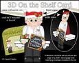 3D on the Shelf Card Kit - Christmas Teacher Mr White