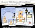 3D Little Christmas Dog Sunny Till Santa Countdown Card