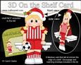3D on the Shelf Card Kit - Little Christmas Footballer Girl