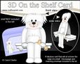 3D on the Shelf Card Kit - Little Bichon Frise Dog Maxie