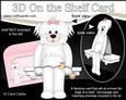 3D on the Shelf Card Kit - Little Bichon Frise Dog Zuzu