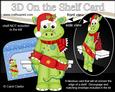 3D on the Shelf Card Kit - Little Christmas Denis Dinosaur