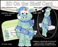3D on the Shelf Card Kit - Little Christmas Denis Dinosaur