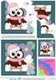 Christmas Sledging Little Hoot Owl Shell Edged Stacker