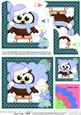 Christmas Sledging Little Hoot Owl Shell Edged Stacker