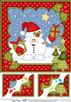 8 x 8 Christmas Snowball Sam's Presents Scalloped Corner Top