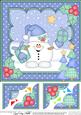 8 x 8 Christmas Snowball Sam's Presents Scalloped Corner Top