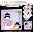 8x8 Christmas Snowman Rio's Heart Mini Kit 3D Decoupage