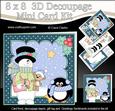 8x8 Christmas Snowman Rio's Heart Mini Kit 3D Decoupage