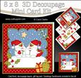 8x8 Christmas Snowball Sam Love 3D Decoupage