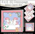 8x8 Christmas Snowball Sam Love 3D Decoupage