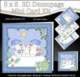 8x8 Christmas Snowball Sam Love 3D Decoupage