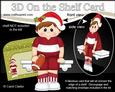3D on the Shelf Card Kit - Little Christmas Rugby Boy