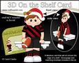 3D on the Shelf Card Kit - Little Christmas Rugby Boy