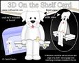 3D on the Shelf Card Kit - Little White Labrador Dog Dash
