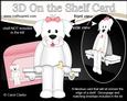 3D on the Shelf Card Kit - Little White Labrador Dog Dinky
