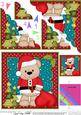 Christmas Livvy Bear's Santa Sack Scallop Corner Topper