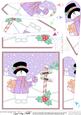 Christmas Snowman Rio has Presents Fan Pyramage Topper