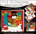 8x8 Christmas Snowman Rio's Presents Mini Kit 3D Decoupage