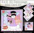 8x8 Christmas Snowman Rio's Presents Mini Kit 3D Decoupage