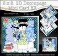 8x8 Christmas Snowman Rio's Presents Mini Kit 3D Decoupage