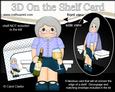 3D on the Shelf Card Kit - Old Woman White Wine Drinkr Hetty