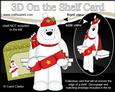 3D on the Shelf Card Kit - Little Christmas Polar Bear Ben