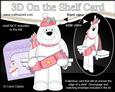 3D on the Shelf Card Kit - Little Christmas Polar Bear Ben