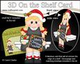 3D on the Shelf Card Kit - Little Christmas Schoolgirl