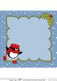 8 x 8 Christmas Skating Pip Penguin Insert