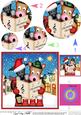 Singing Dog & Horse Merry Carollers Circle Pyramage Topper