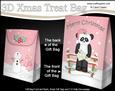 3D Little Christmas Panda Gift Bag Mini Kit