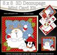 8x8 Christmas Snowball Sam Snowball Fight 3D Decoupage