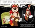 3D on the Shelf Card Kit - Little Christmas Husky Dog