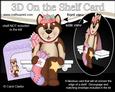 3D on the Shelf Card Kit - Little Christmas Husky Dog