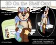 3D on the Shelf Card Kit - Little Christmas Husky Dog