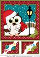 8 x 8 Christmas Carol Singing Little Hoot Owl Corner Stacker