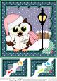 8 x 8 Christmas Carol Singing Little Hoot Owl Corner Stacker