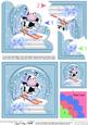 Xmas Milly Moo Cow Snowglobe Shell Edged Corner Stacker
