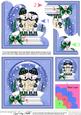 Xmas Snowmen Snowglobe Shell Edged Corner Stacker